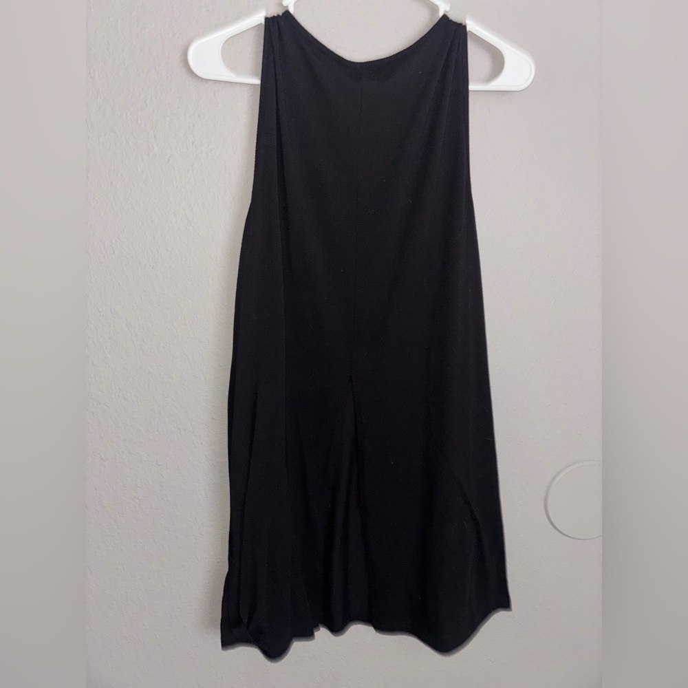 New SUPER Sexy ASOS Black Super Soft Slit Black Sexy Casual Mini Dress - Picture 12 of 12